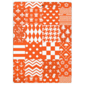 Orangefarbene, gelbe Muster - Design Klemmbrett (Rückseite)