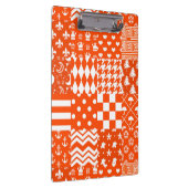 Orangefarbene, gelbe Muster - Design Klemmbrett (Rechts)