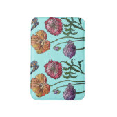 Orangefarbene Gelbe Pfoten Blume Bath Mat Badematte (Vorderseite Vertikal)