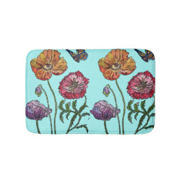 Orangefarbene Gelbe Pfoten Blume Bath Mat Badematte