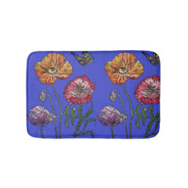 Orangefarbene Gelbe Pfoten Blume Bath Mat Badematte