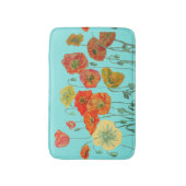 Orangefarbene Gelbe Pfoten Blume Bath Mat Badematte (Vorderseite Vertikal)