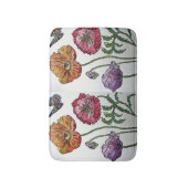 Orangefarbene Gelbe Pfoten Blume Bath Mat Badematte (Vorderseite Vertikal)