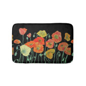 Orangefarbene Gelbe Pfoten Blume Bath Mat Badematte (Vorderseite)