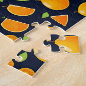 Orangefarbene, gelbe, rote und grüne Früchte Puzzle (Seite)