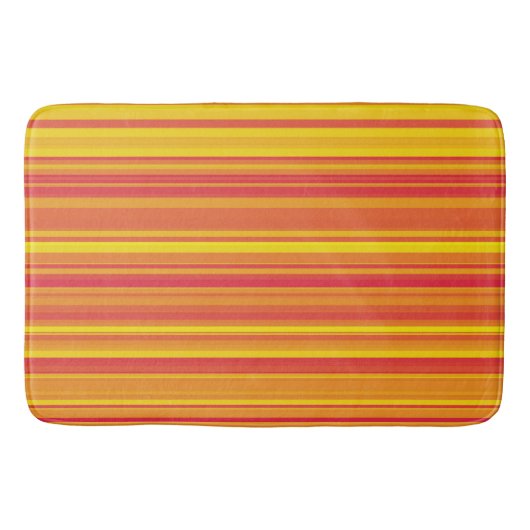 Orangefarbene, gelbe Streifen Badematte (Vorderseite)