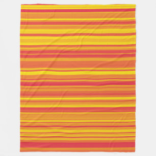 Orangefarbene, gelbe Streifen Fleecedecke