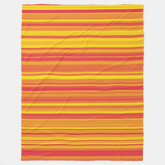 Orangefarbene, gelbe Streifen Fleecedecke (Vorderseite)