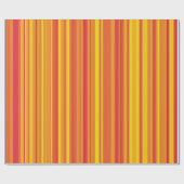 Orangefarbene, gelbe Streifen Geschenkpapier (Flach)