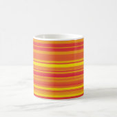 Orangefarbene, gelbe Streifen Kaffeetasse (Mittel)