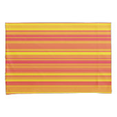 Orangefarbene, gelbe Streifen Kissenbezug (Vorderseite-Rechts)