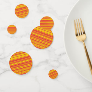 Orangefarbene, gelbe Streifen Konfetti