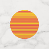 Orangefarbene, gelbe Streifen Konfetti (Klein Vorderseite)