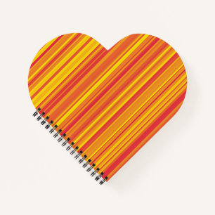 Orangefarbene, gelbe Streifen Notizblock