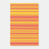 Orangefarbene, gelbe Streifen Post-it Klebezettel (Vorderseite)