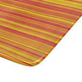 Orangefarbene, gelbe Streifen Schneidebrett (Ecke)