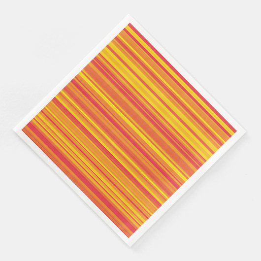 Orangefarbene, gelbe Streifen Serviette (Ecke)
