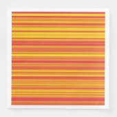 Orangefarbene, gelbe Streifen Serviette (Vorderseite)
