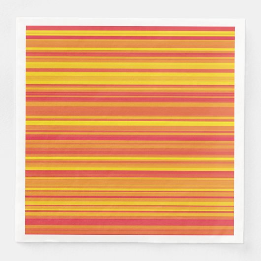 Orangefarbene, gelbe Streifen Serviette (Vorderseite)