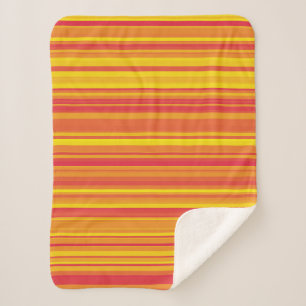 Orangefarbene, gelbe Streifen Sherpadecke
