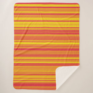 Orangefarbene, gelbe Streifen Sherpadecke