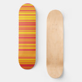 Orangefarbene, gelbe Streifen Skateboard (Vorderseite)