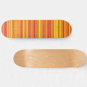 Orangefarbene, gelbe Streifen Skateboard (Horizontal)