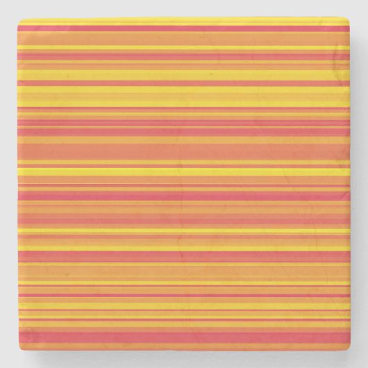 Orangefarbene, gelbe Streifen Steinuntersetzer (Vorderseite)