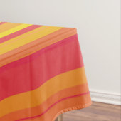 Orangefarbene, gelbe Streifen Tischdecke (Beispiel)