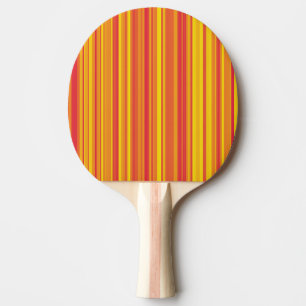 Orangefarbene, gelbe Streifen Tischtennis Schläger