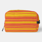 Orangefarbene gelbe Streifen Toilettenbeutel Waschbeutel (Rückseite)