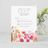 Orangefarbene, gelbe Wildblume Sommer UAWG Einladung (Stehend Vorderseite)