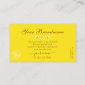 Orangefarbene, glänzende Diamanten mit Logo Visitenkarte (Rückseite)