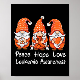 Orangefarbene Gnome unterstützen die Überlebensrat Poster