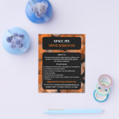 Orangefarbene grafische Kreise, Grafik-Designer-We Flyer (Einzeln)