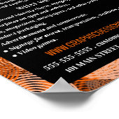 Orangefarbene grafische Kreise, Grafik-Designer-We Poster (Ecke)