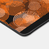 Orangefarbene grafische Kreise, Grafikdesigner Schreibtischunterlage (Ecke)
