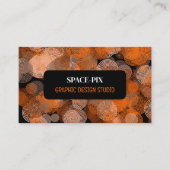 Orangefarbene grafische Kreise, Grafikdesigner Visitenkarte (Vorderseite)