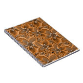 Orangefarbene, graue Aquarellfarben-Blume. Notizblock (Rechte Seite)