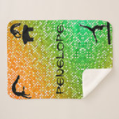 Orangefarbene, grüne Gymnastikveranstaltungen Sher Sherpadecke (Vorderseite (Horizontal))