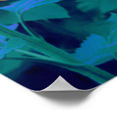 Orangefarbene, grüne und Lila Herbstblume Poster (Ecke)