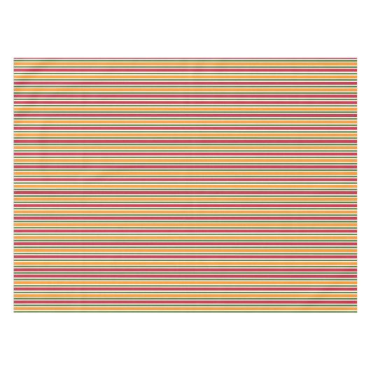 Orangefarbene, grüne und rote Streifen Tischdecke (Vorderseite (Horizontal))