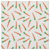 Orangefarbene, grüne und weiße Karotten Gemustert Stoff (Muster)