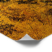 Orangefarbene Grunge Textur abstract,altertümlich, Poster (Ecke)