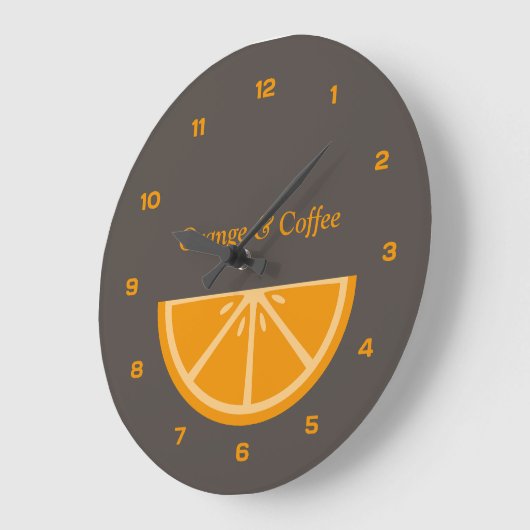 Orangefarbene halbe Uhr mit Zahlen (Winkel)