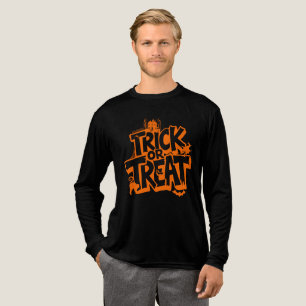 Orangefarbene Halloween-Elemente "Trick or Treat" Tri-Blend Shirt
