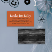 Orangefarbene Halloween-Kinderduschbücher für Kind Begleitkarte