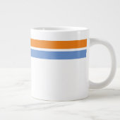 Orangefarbene, hellblaue Oberkante Führungsstreife Jumbo-Tasse (Rechts)