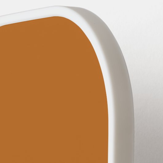 Orangefarbene, helle Streifen aus weißem Block Pickleball Schläger (Linke Seite)