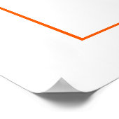 Orangefarbene HerbstBlume und Hochzeit im Herbst Poster (Ecke)